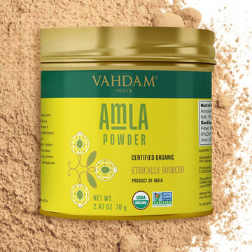 Vahdam, Organic Amla Powder (2.47Oz/70G) Gluten Free, Non Gmo, 100% Raw Indian Gooseberry Powder (Amalaki) Perfect For Cooking, 