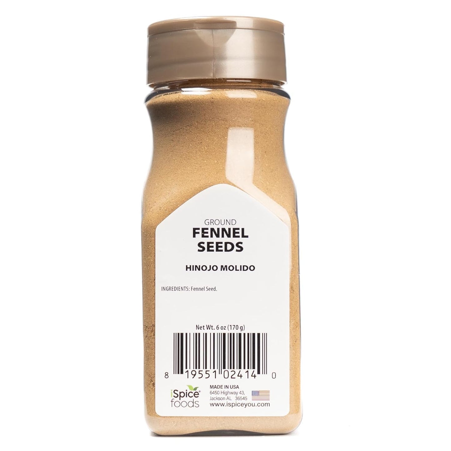 Ispice - Ground Fennel Seed Powder 6Oz (170G) (Ground)