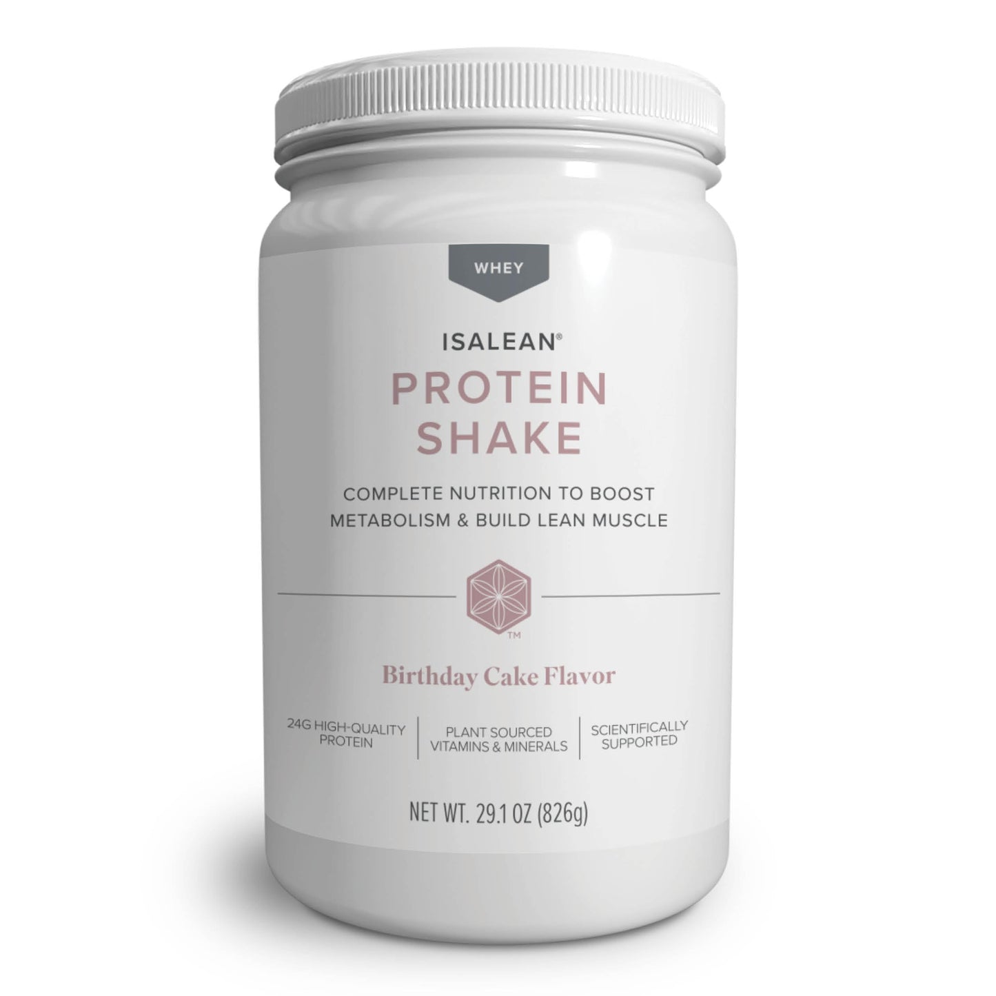 Isagenix IsaLean Protein Shake - Meal Replacement - 24 Vitamins & Minerals - 29.1 oz Canister - Birthday Cake Flavor