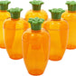 The Dreidel Company Fillable Easter Carrots, 5.5 Plastic Containers, 24-Pack, Bright Orange