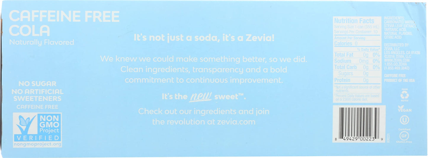 ZEVIA CAF FREE ZERO CAL ( 2 X 10 PACK )