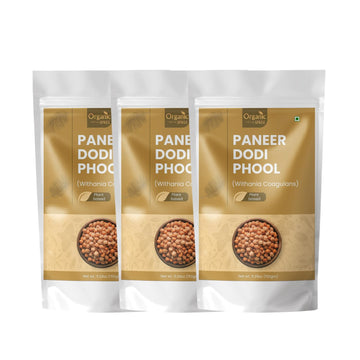 Organic Spree Paneer Dodi Phool 150gm (5.3oz) Withania Coagulans - Pure and Natural Indian Rennet - Pack of 3