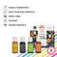 Chefmaster Halloween Colors Liqua-Gel Food Coloring Kit, 4 Pack, Water-Based, Highly Pigmented, 0.7 Fl Oz Each, Black