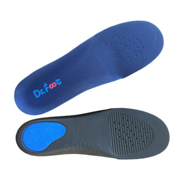 Dr. Foot Full Orthotics Shoe Insoles - Arch Support Inserts Correct Flat Feet, Over-Pronation, Fallen Arch (S - W6.5-8  M5.5-7)