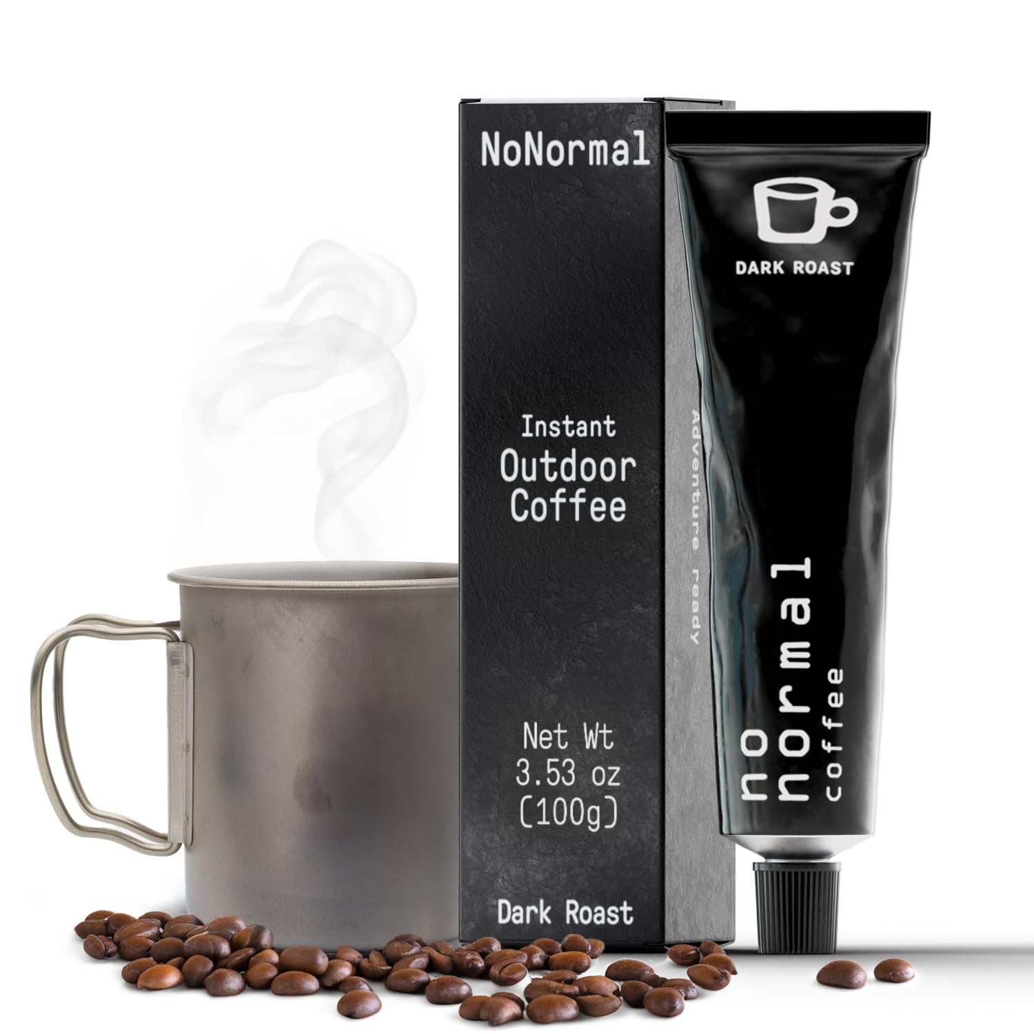 No Normal Dark Roast  Instant Coffee Paste (20 Cups) - The Outdoor Coffee - Swiss-Made  Fairtrade Arabica Beans  Liquid Concentrate Alternative- Uncomplicated  Zero Waste On-the-Go Tube