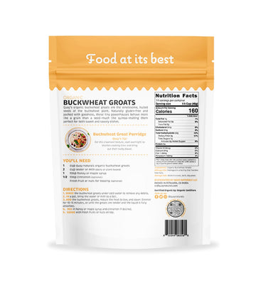 Quay Naturals Organic Buckwheat Groats 1.5 lb | Gluten-Free Ancient Grain Alternative | Non-GMO, Whole Buckwheat Groats, Vegan |