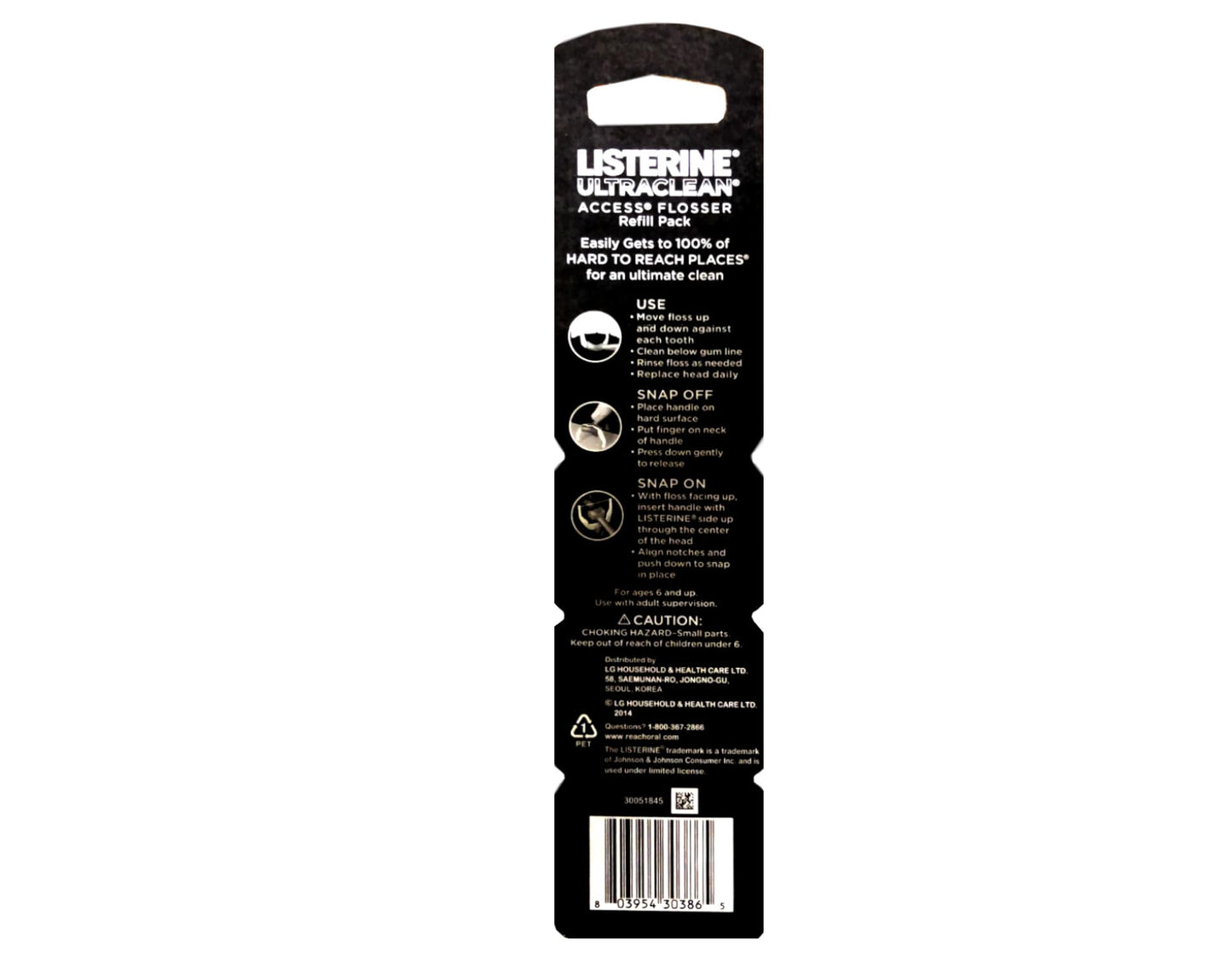Listerine Ultraclean Access Flossers Disposable Heads Fresh Mint Crystals 28 Each (Pack Of 4)