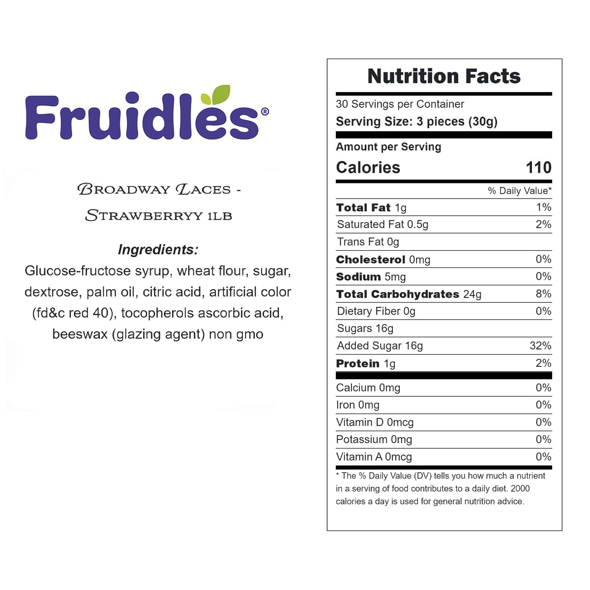 Fruidles Broadway Laces - Strawberry Licorice String Candy (4 Pounds)