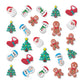 Royal Icing Cake Decorations - Gingerbread Man  Snowman  Santa Claus  Christmas Stocking for Merry Christmas Party (26 Count)