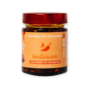 Redbloom Gut-Healthy Chili Crisp - Organic Chili Oil  No Seed Oils  Low-Fodmap  Vegan  Crunchy Hot Sauce  Good on Everything  6oz (Pack of 1) - Mild Umami