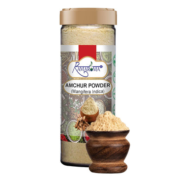 Ramaroma Amchur (Mango) Ground Powder Spice 8Oz (226G) ~ All Natural, Indian Origin | No Color | Gluten Friendly | Vegan | Non-G