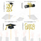 24Pcs Graduation Cupcake Toppers, Graduation Cupcake Picks For Cupcake Food Decorations - Class Of 2025 Cupcake Toppers Supplies (Gold)