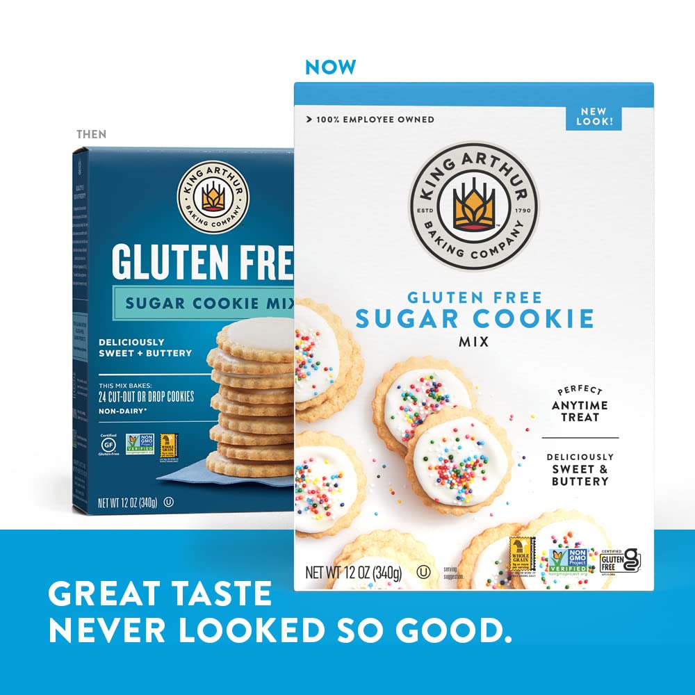 King Arthur Gluten-Free Sugar Cookie Mix, 12 Ounces, Non-GMO, Certified Kosher, Perfect for Baking Delights