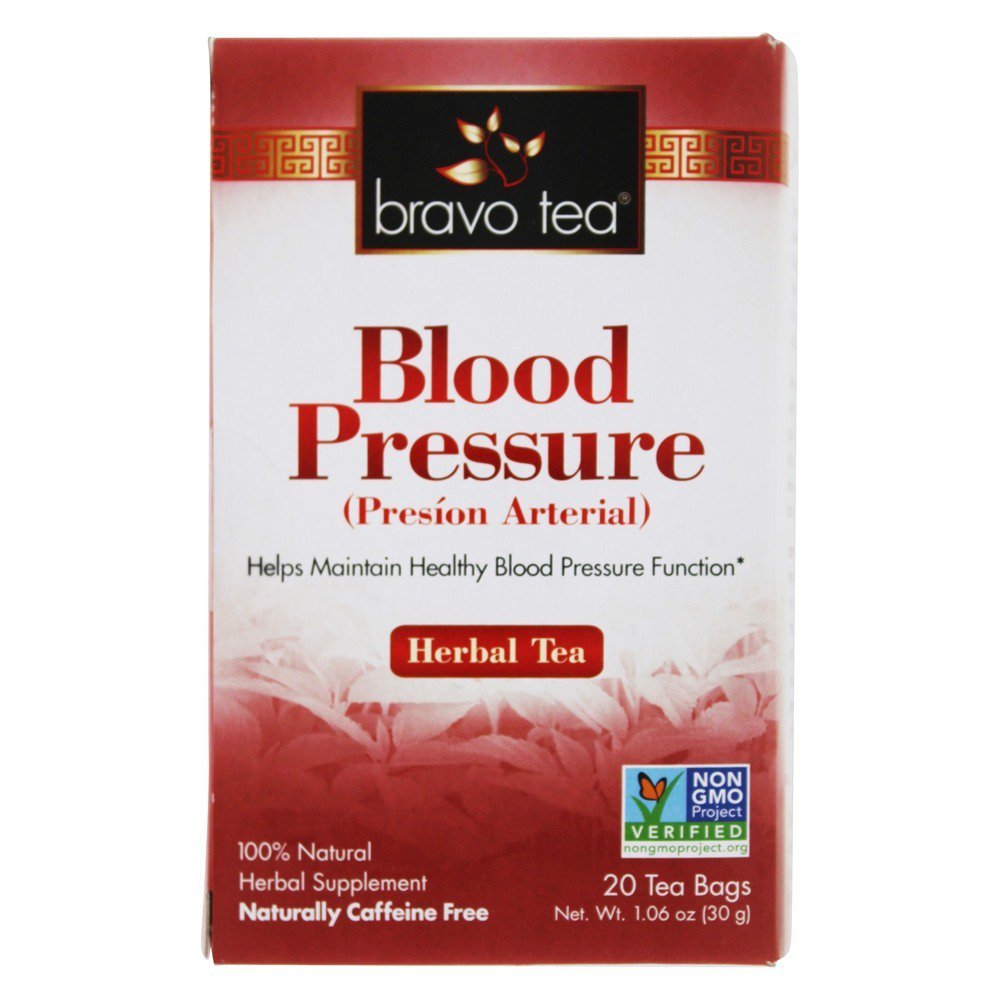 Bravo Tea Blood Pressure Herbal Tea - Caffeine Free, 20 Tea Bags, Pack of 1