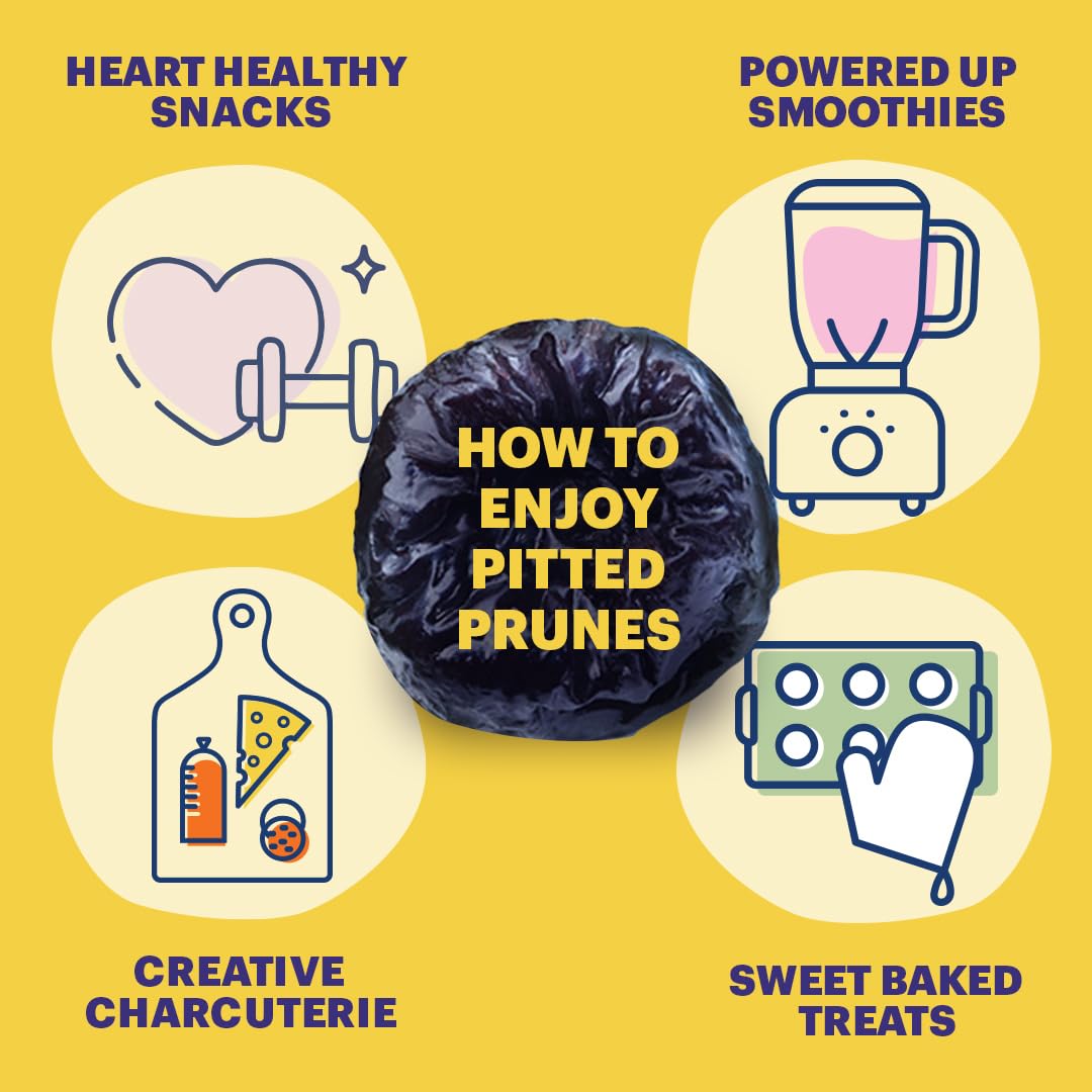 Sunsweet Amazin Prunes Ones - Prunes Pitted Unsweetened & Dried - Gluten Free, Vegan, Low Fat - Fiber & Minerals - 12 oz pouch