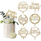 Gold Cake Topper,Happy Birthday Cake Topper Acrylic Cake Topper Cupcake Toppers Cake Decoration Supplies (7 Pieces)