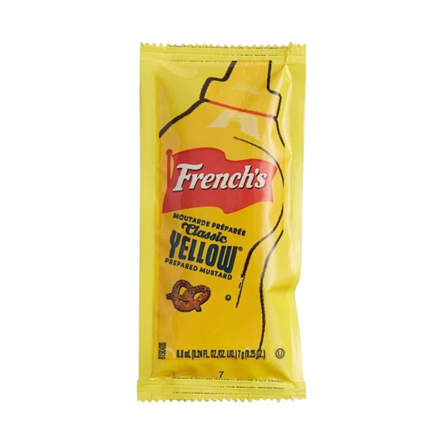 French'S Classic Yellow Mustard 7 Gr Portion Packet, Single Serve, 50 Pcs.