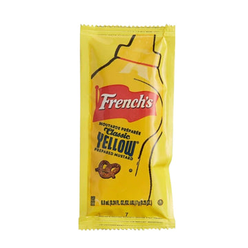 French'S Classic Yellow Mustard 7 Gr Portion Packet, Single Serve, 50 Pcs.