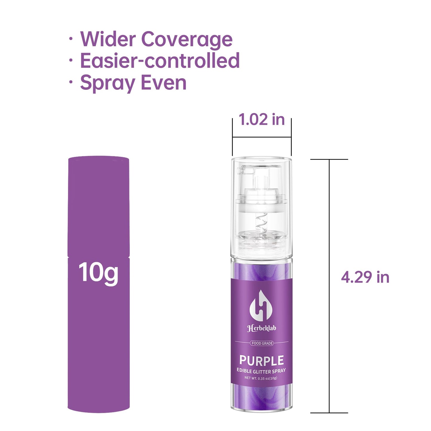 Purple Edible Glitter Spray - 10G Edible Purple Glitter For Cakes Food Grade Metallic Shimmer Powder Cake Sprinkles For Cookie D
