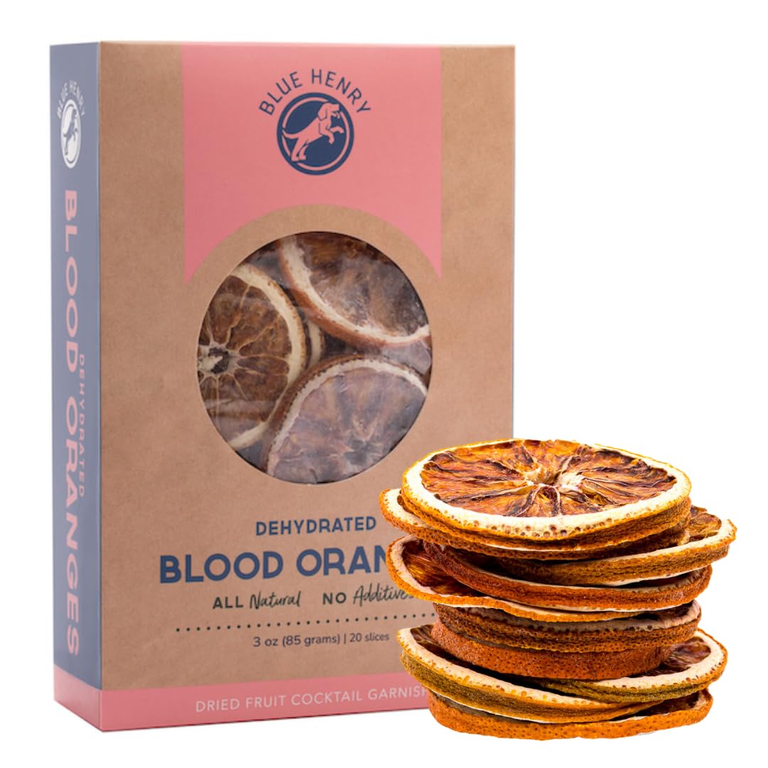 BlueHenry Dehydrated Blood Orange Wheels - Natural Fruit - 2.5 oz - 20+ Slices