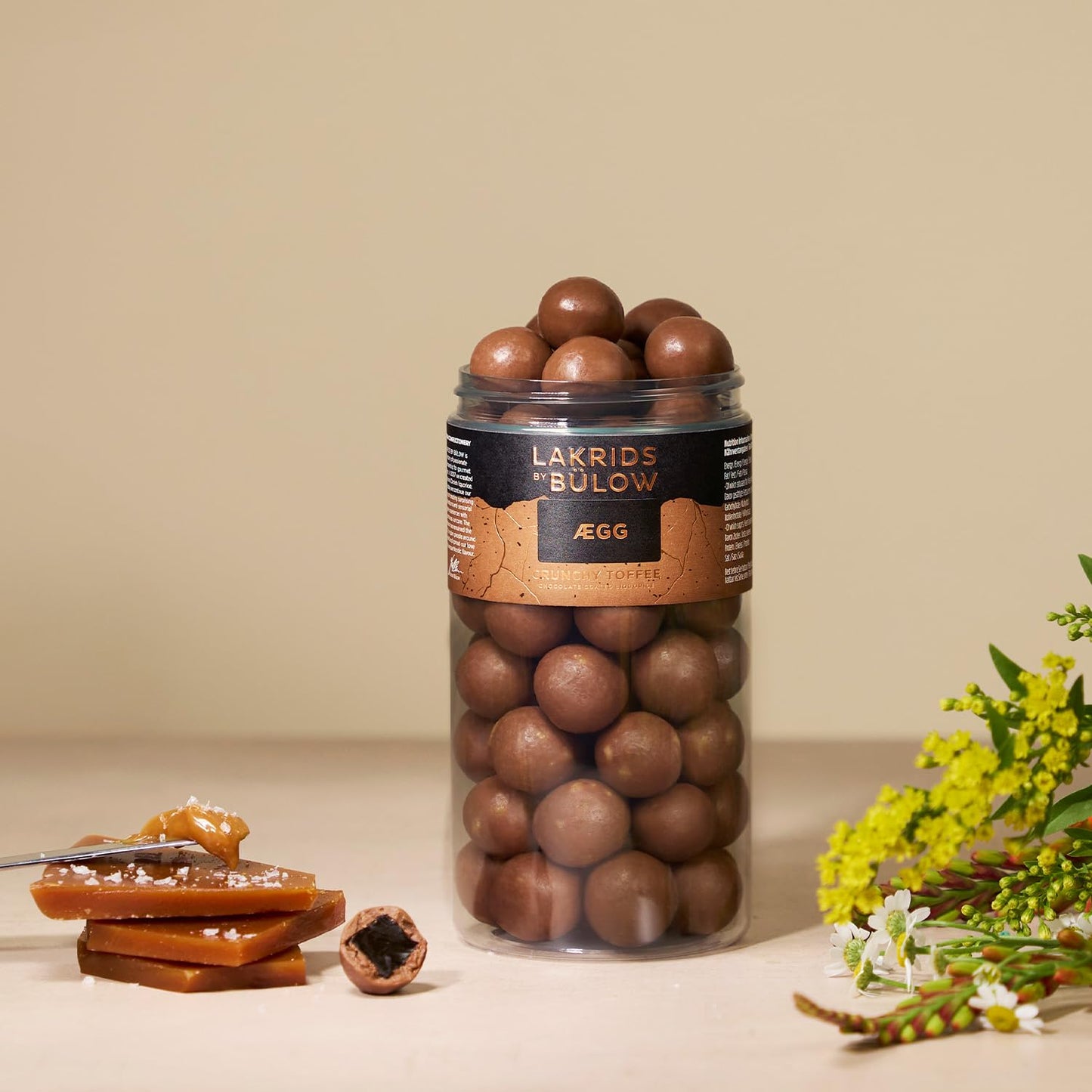 Lakrids By Blow - Crunchy Toffee - 10.4 Oz - Black Gourmet Licorice Covered In Milk Chocolate, Caramel And Cream - Authentic Sca