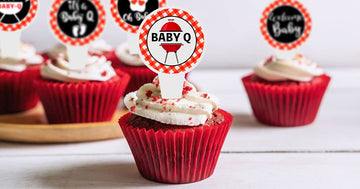 40 Pcs Baby Q Cupcake Topper Bbq Baby Shower Birthday Party Supplies Picnic Party Cake Topper For Summer Barbecue Picnic Baby Sh