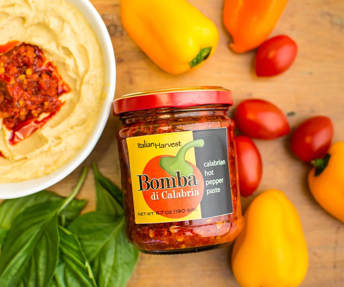Savory Spice Calabrian Hot Pepper Paste - Italian Harvest Bomba Di Calabria Chilis | Crushed Calabrian Chili Peppers, Chili Past