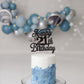 Rssta i Happy 18th Birthday Cake Topper Black Glitter, 18 & Fabulous, Model XM063-Black 18th, Paper Material, Party Decoration