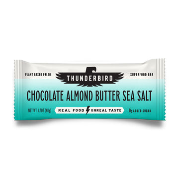 Thunderbird Energetica Energy Bars, Bar Chocolate Almond Butter Sea Salt, 1.7 Ounce, Fruit & Nut Nutrition Bars - No Added Sugar