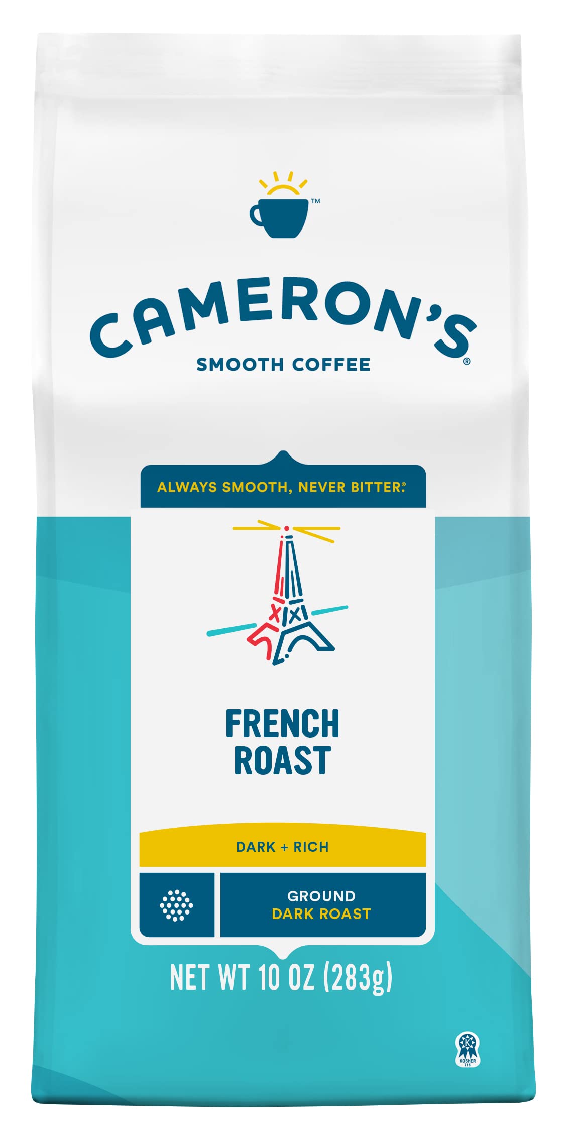 Camerons Coffee Roasted Ground Coffee Bag, French Roast, 10 Ounce