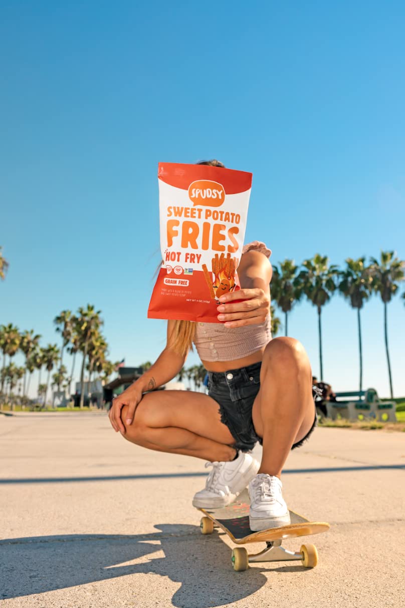 SPUDSY Spicy Sweet Potato Fries | Vegan, Gluten Free | 2 Pack, 4 oz Bags