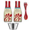 Giri Chick-fil-A Garden Herb Ranch Salad Dressing 12 oz 2-Pack with Plastic Spork and Stainless Steel Condiment Cup