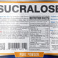 Hard Rhino Sucralose Powder Zero Calorie Sweetener 250 Grams Keto Sugar Substitute