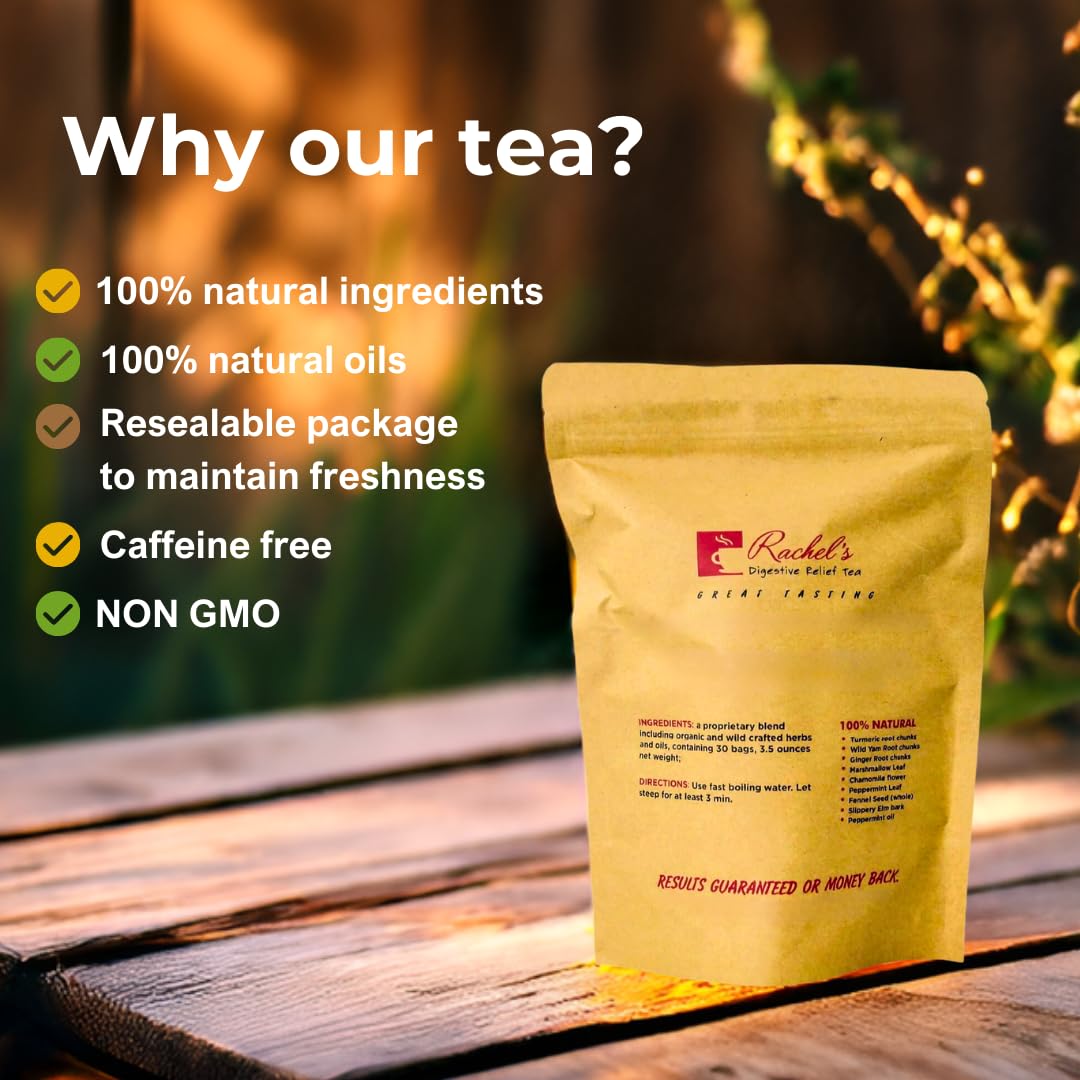 Rachel’s Tea Turmeric Ginger Herbal Tea Bags (60 Bags/120 Cups) - 8.1oz