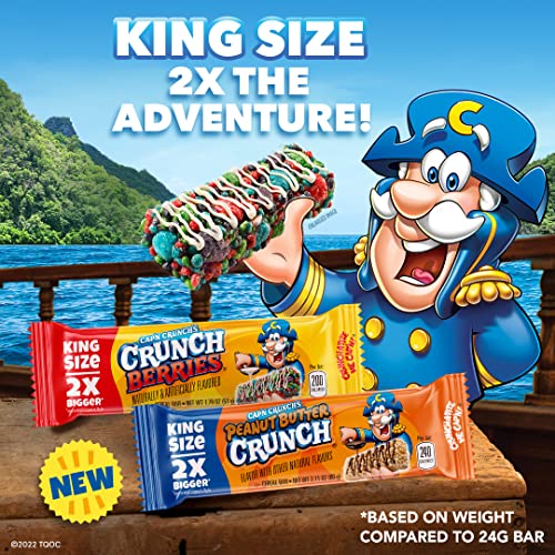 Cap'N Crunch Quaker King Size Treat Bars, Peanut Butter Flavor, 12 Count