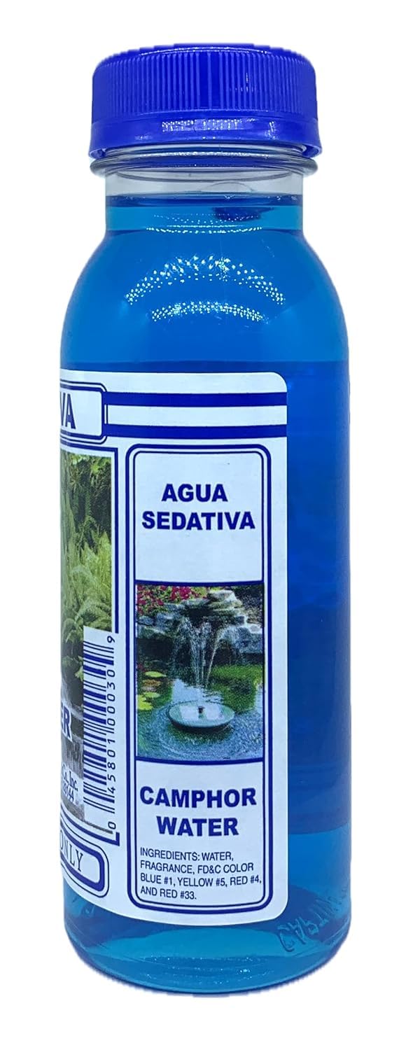 Crusellas Agua Sedativa (Camphor Water) 8 Fl Oz - AGS Model, 8 Ounces, Clear Liquid