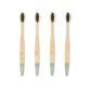 Wild & Stone | Medium Bristle Organic Bamboo Toothbrush | Four Handle Patterns | Medium Fibre Bristles | 100% Biodegradable Hand