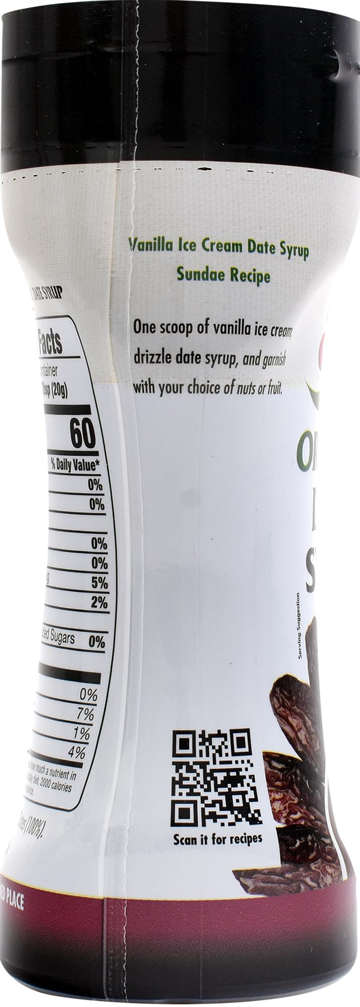 Sadaf Organic Date Syrup in Squeeze Bottle - Date syrup Organic Certified by IQC No Sugar Added - Vegan Honey - Kosher - 12.3 oz