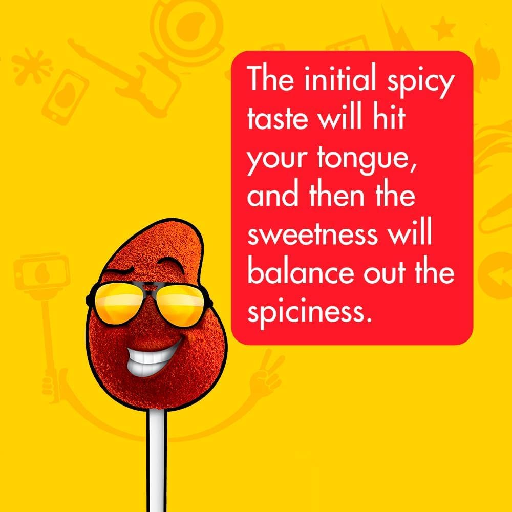 Vero Mango Flavored Lollipops Covered in Chili Powder 40 Count Bag (Pack of 2 - Net Wt. 22.4 Ounces Each) - Individually Wrapped