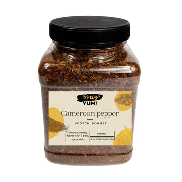 Cameroon Pepper Powder - Authentic West African Chili, Hot & Smoky Spice for Jollof Rice, Suya, Soups, Stews, and Grilled Meats 
