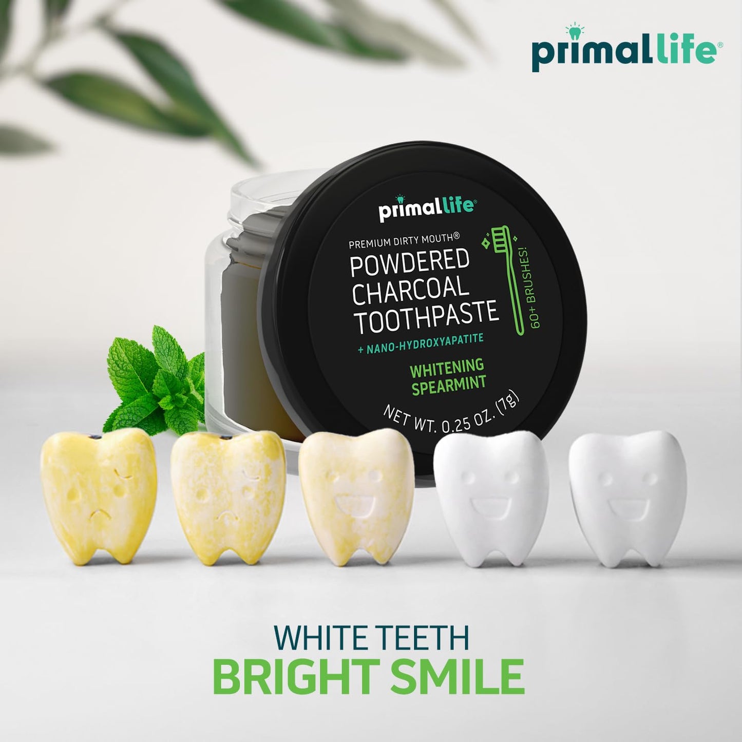 Primal Life Organics - Dirty Mouth Toothpowder, Activated Charcoal Tooth Cleaning Powder, Essential Oils With Kaolin & Bentonite