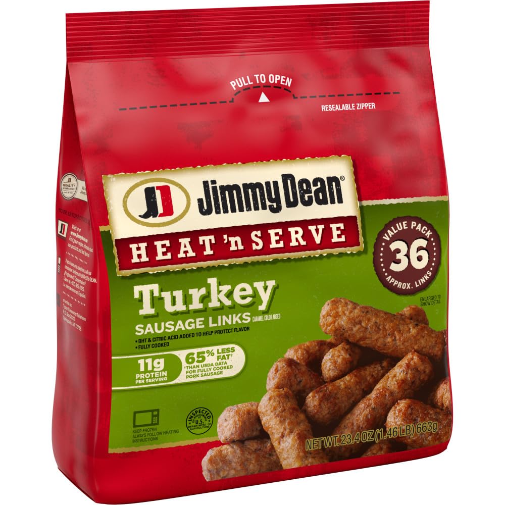 Jimmy Dean, Heat N Serve Turkey Sausage Links, 36 count