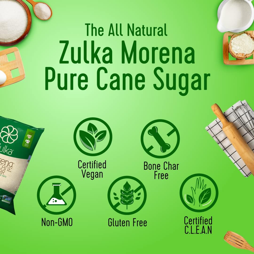 Zulka Morena Pure Cane Sugar - 4 LB (Pack of 1)