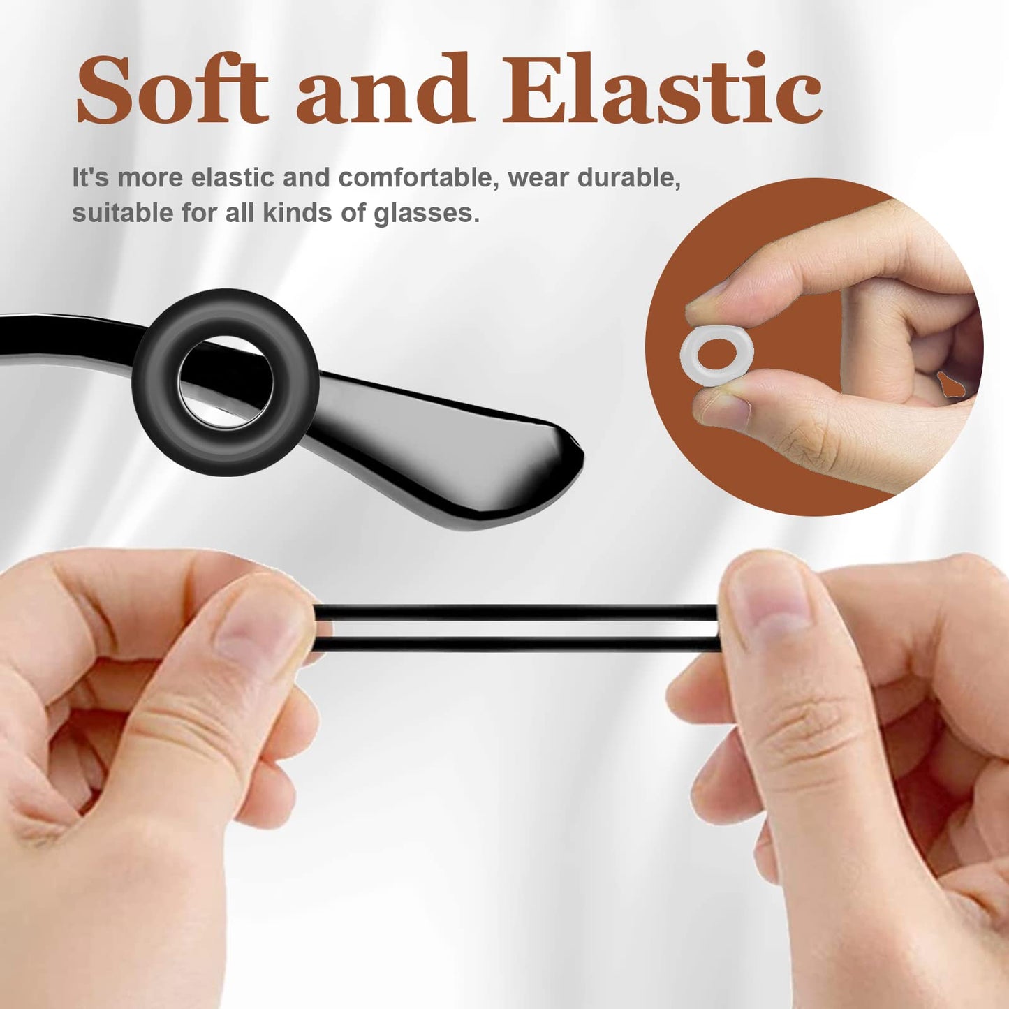 Smarttop 14Pairs Eyeglass Ear Grips, Comfort Anti-Slip Eyeglasses Ear Hook For Kids And Adults Sunglasses, Reading Glasses, Spor