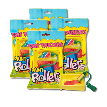 Face Twisters Paint Roller Candy - Gift Pack of 4, 0.78 oz. Bags By Lyzas Sweets & Treats
