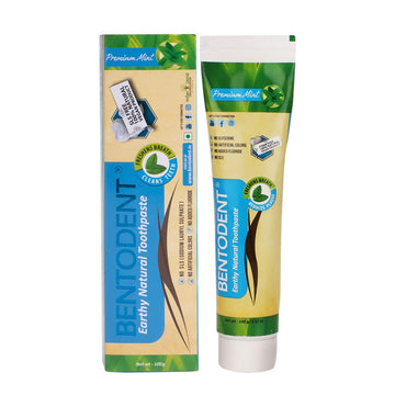 Bentodent Natural Toothpaste For Family Including Kids - Fresh Breath, Plaque Removal By Brushing (Premium Mint)