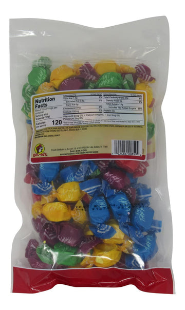 Buc-Ees Assorted Gourmet Sour Salt Water Taffy In A Resealable Bag, One 12 Ounce Bag
