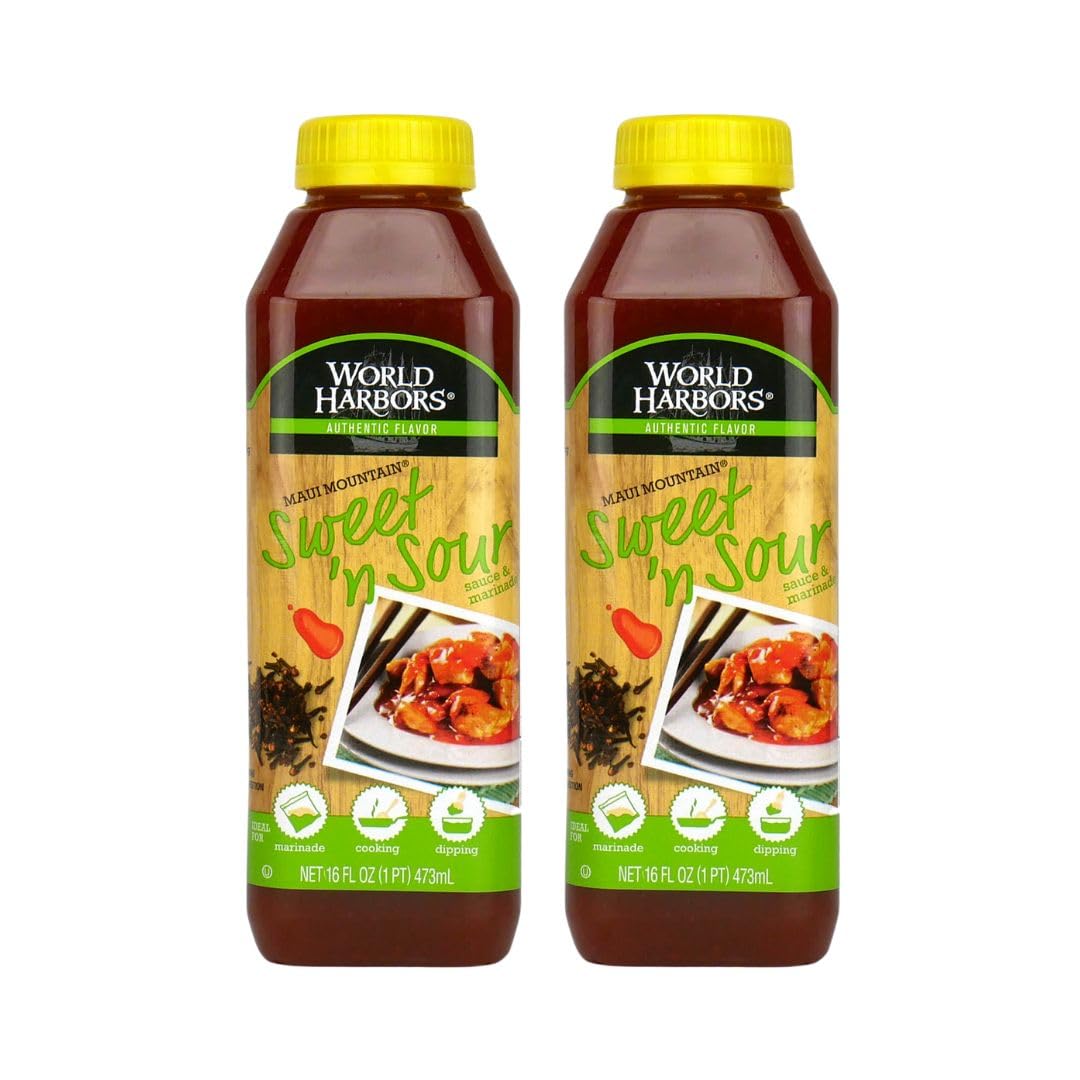 World Harbors Maui Sweet And Sour Sauce - Hawaii Style Perfect For Dipping, Dumplings, Chicken Nuggets, Various Meats Including