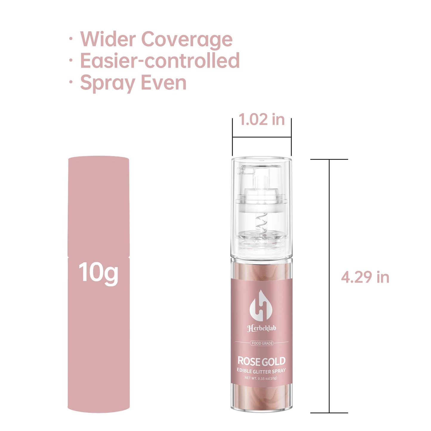 Rose Gold Edible Glitter - Edible Glitter Spray 10G Edible Rose Gold Glitter For Cakes Food Grade Drink Glitter Rose Gold Edible