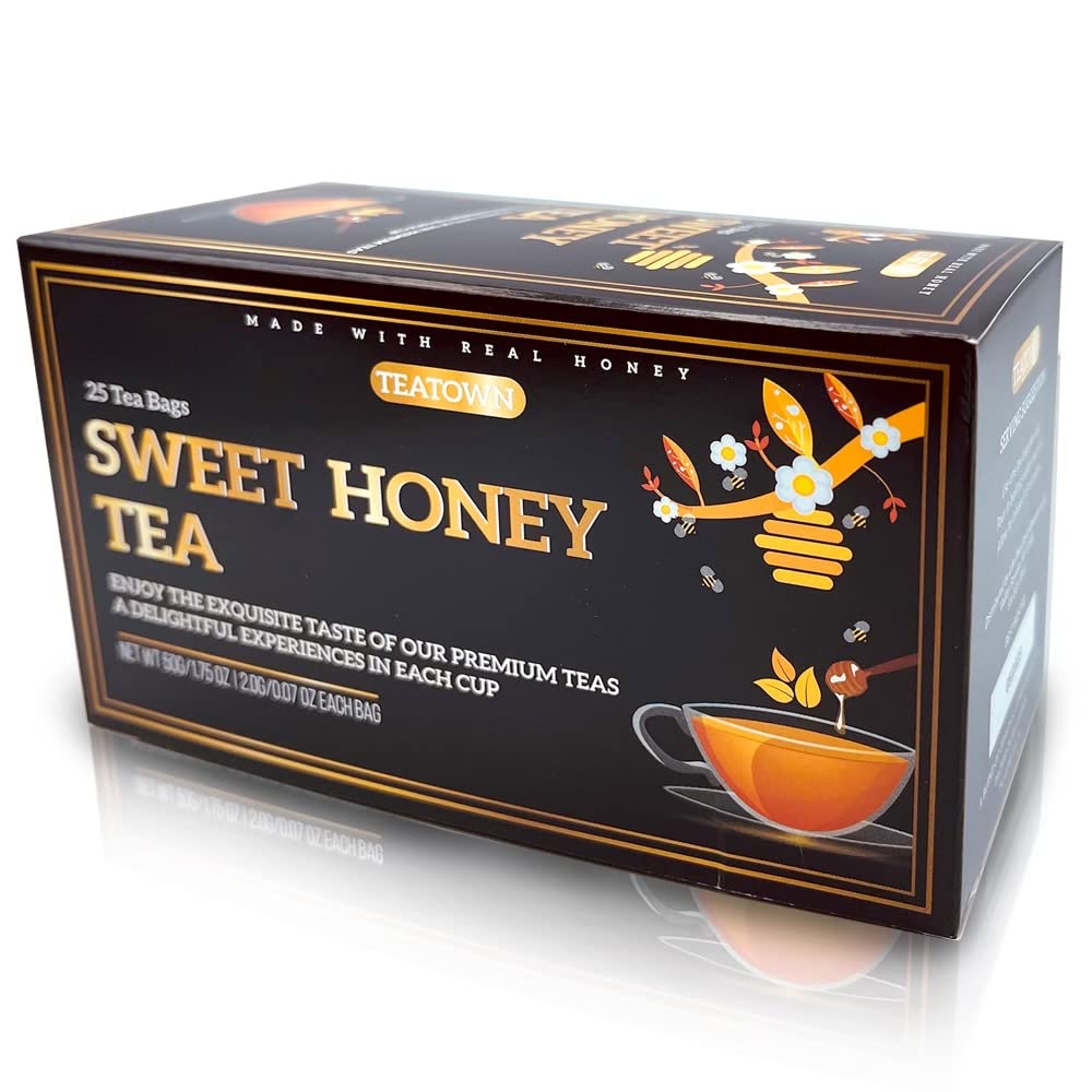 Elephant Park Sweet Premium Honey Infused Herbal Black Tea - Caffeinated, 25 Bags